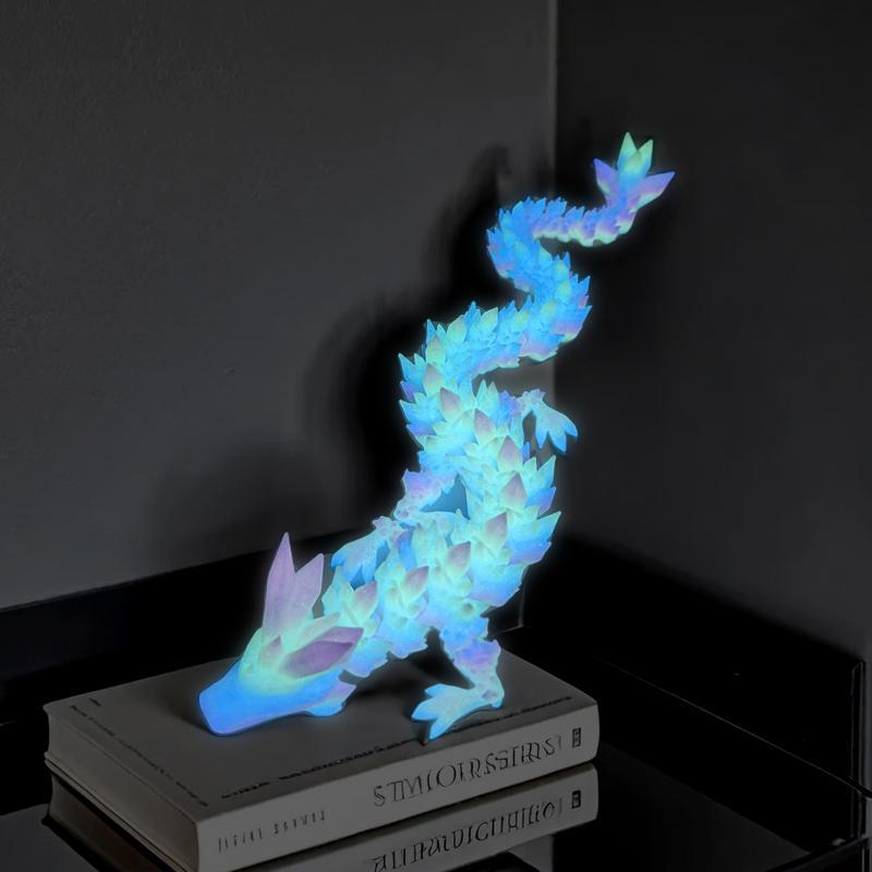 Premium Diamond Pattern Dragon Decorative Figurine Home Ornament