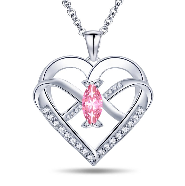 Luxury Heart Butterfly Necklace 14K Gold Plated Zircon Jewelry