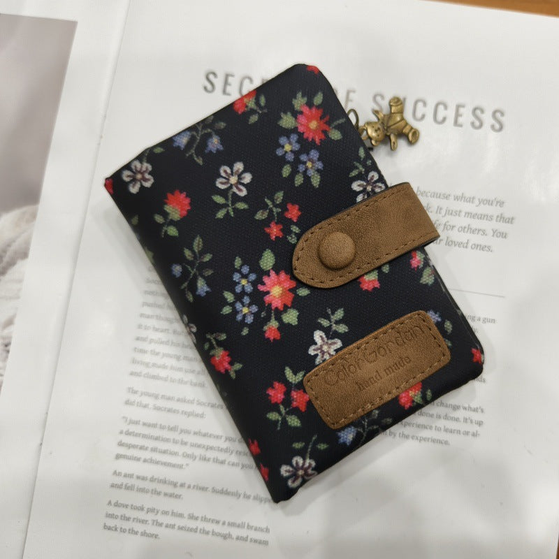 Tri Fold Multifunctional Wallet Printed Multi Card Slot Fashion Purse
