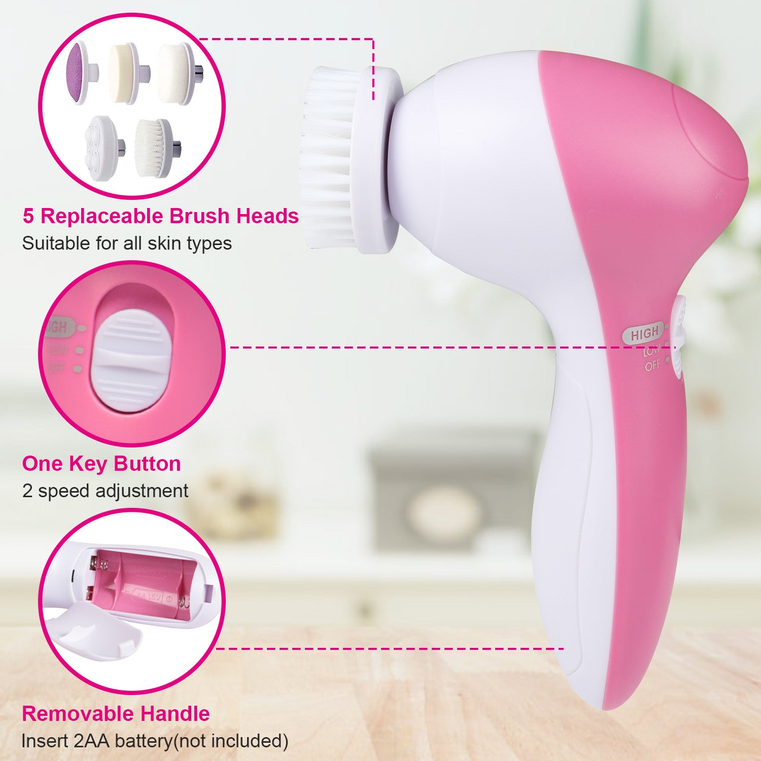 Ultimate Facial Cleansing Brush Set for Deep Clean & Glowing Skin