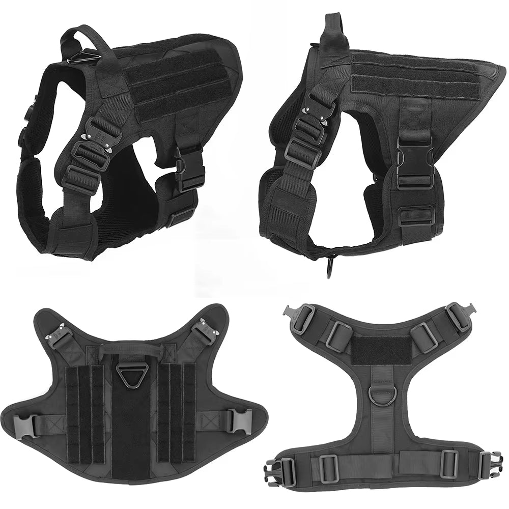 Premium Camouflage Dog Harness Leash Set Luxury Chest Control