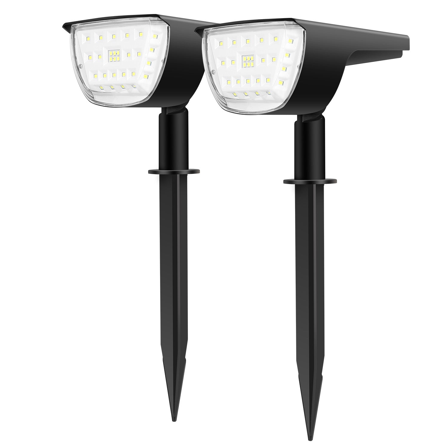 Ultra-Bright Solar Landscape Spotlights 32 LED Waterproof 2 Pack