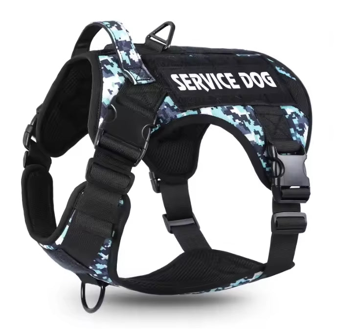 Heavy Duty Tactical Dog Harness Vest Adjustable Reflective Fit