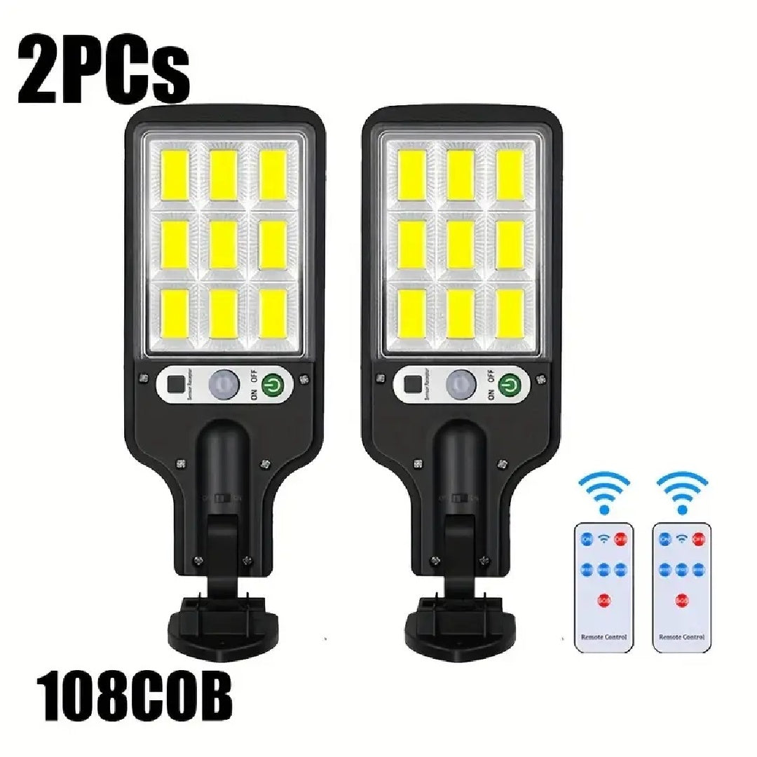 108 LED Solar Street Light Waterproof Motion Sensor Remote Control