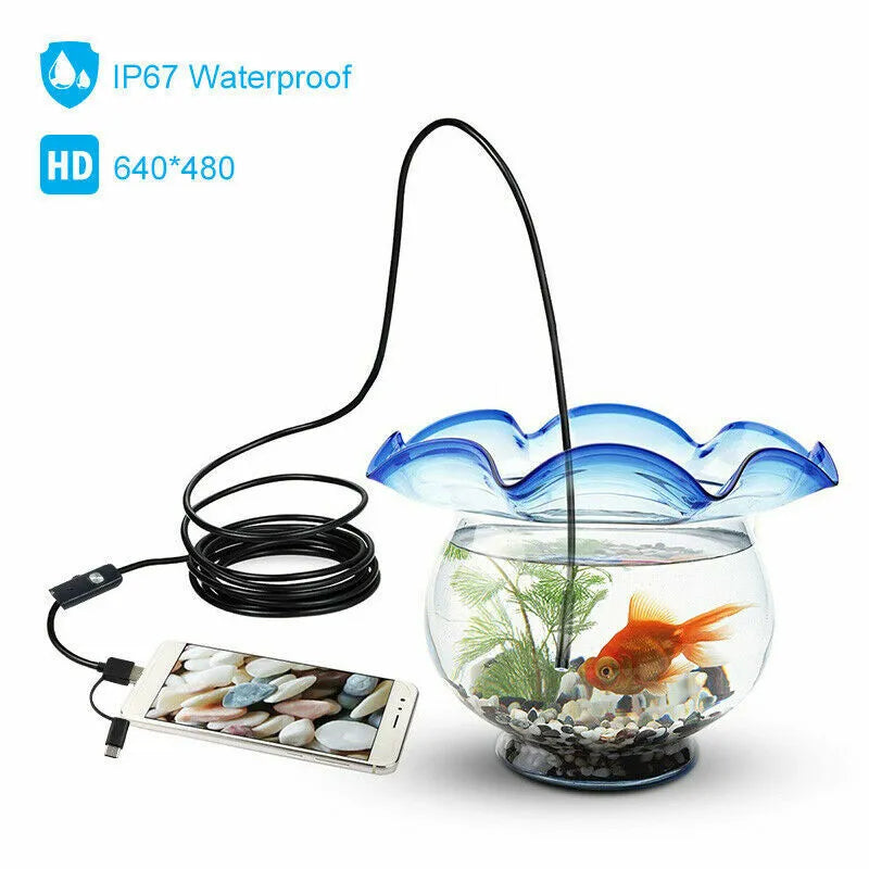 USB Endoscope Camera 5M Cable 6LED Borescope for Android