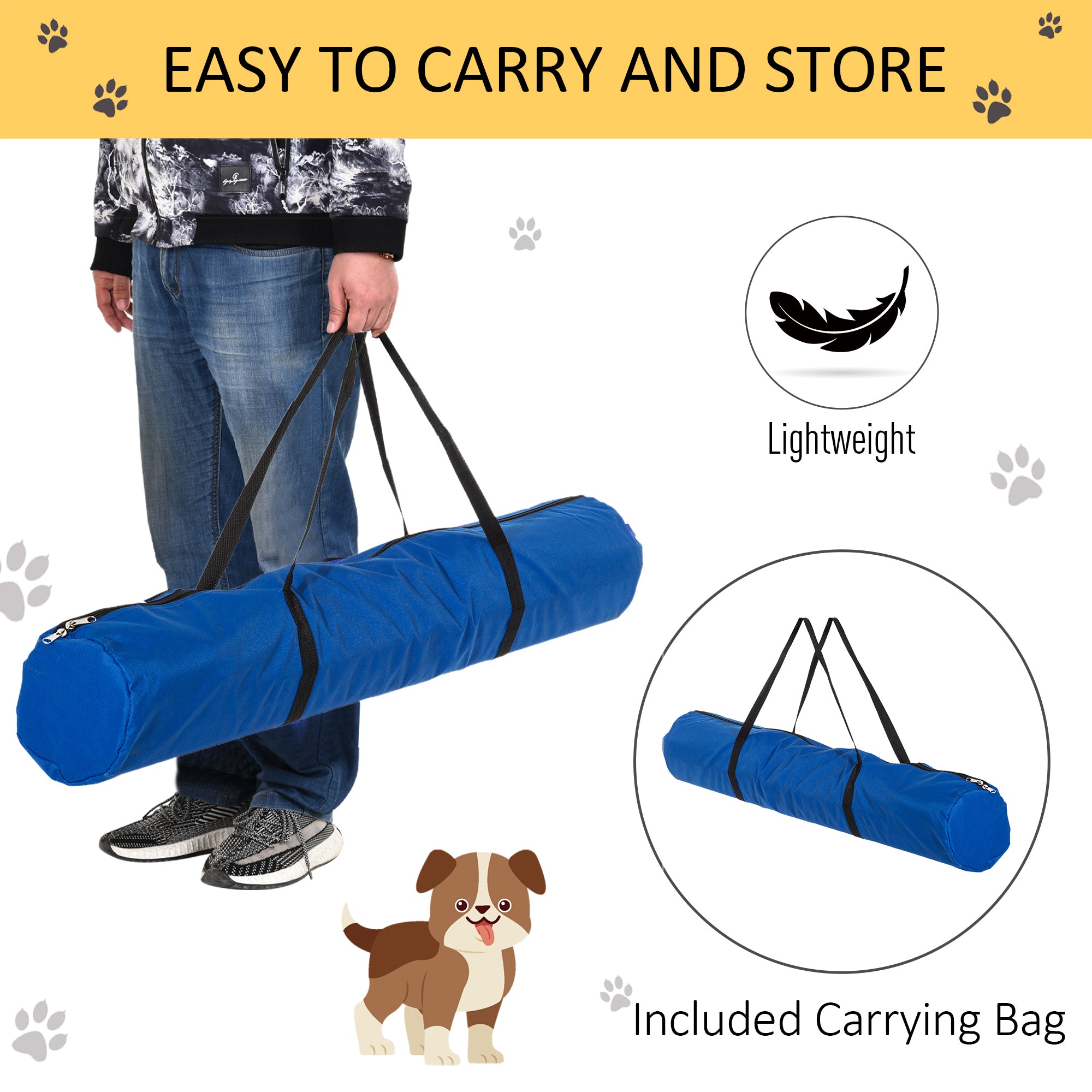 Adjustable Dog Agility Jump Training Set – Indoor & Outdoor Dog Exercise Kit