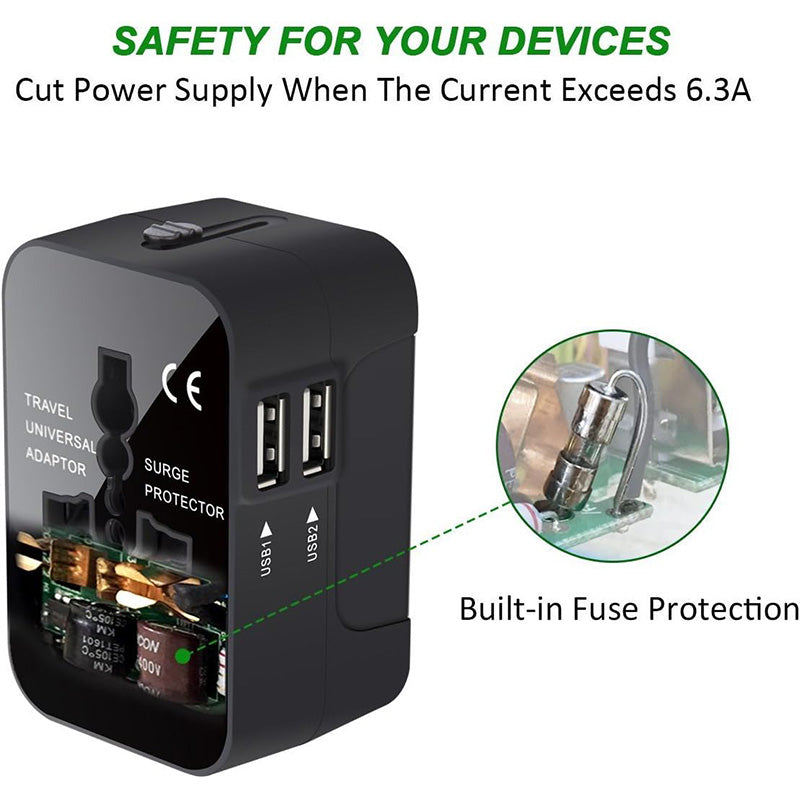 Universal Travel Adapter Worldwide All in One Wall Charger Plug