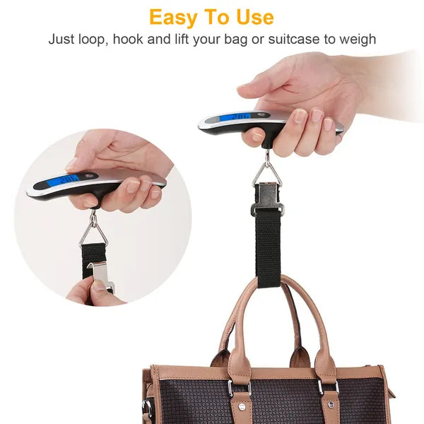 Portable Digital Luggage Scale 50kg LCD Hanging Scale