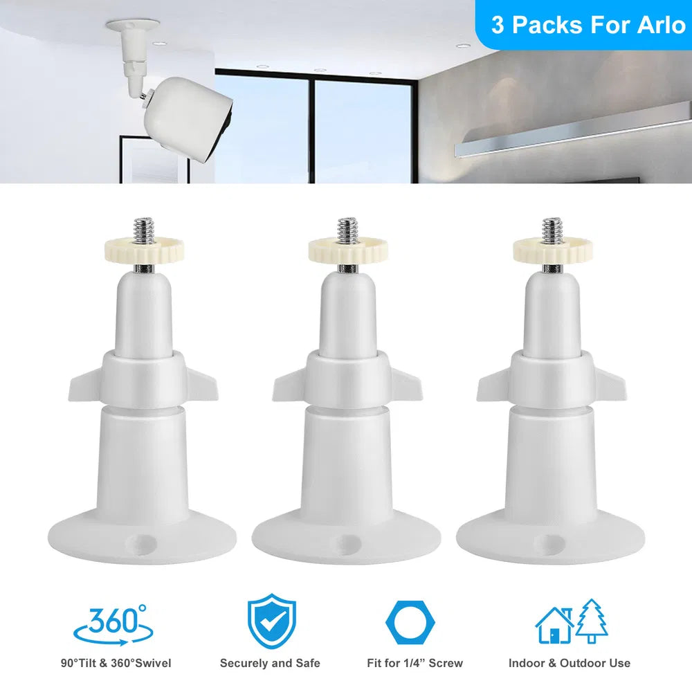 3 Pack Arlo Camera Wall Mount 360 Adjustable Security Holder