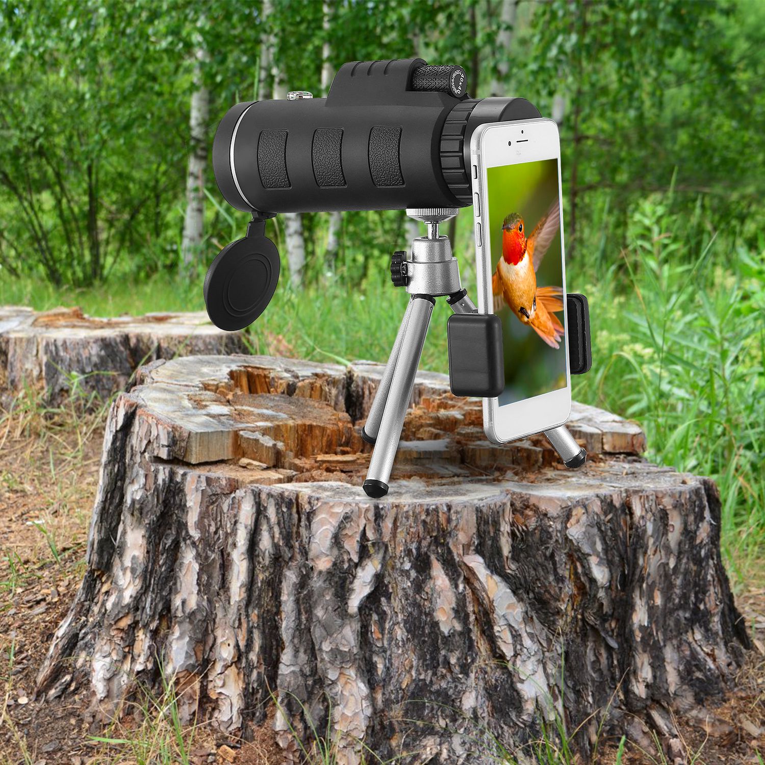 40x60 HD Optical Monocular Telescope with FMC Lens and Tripod