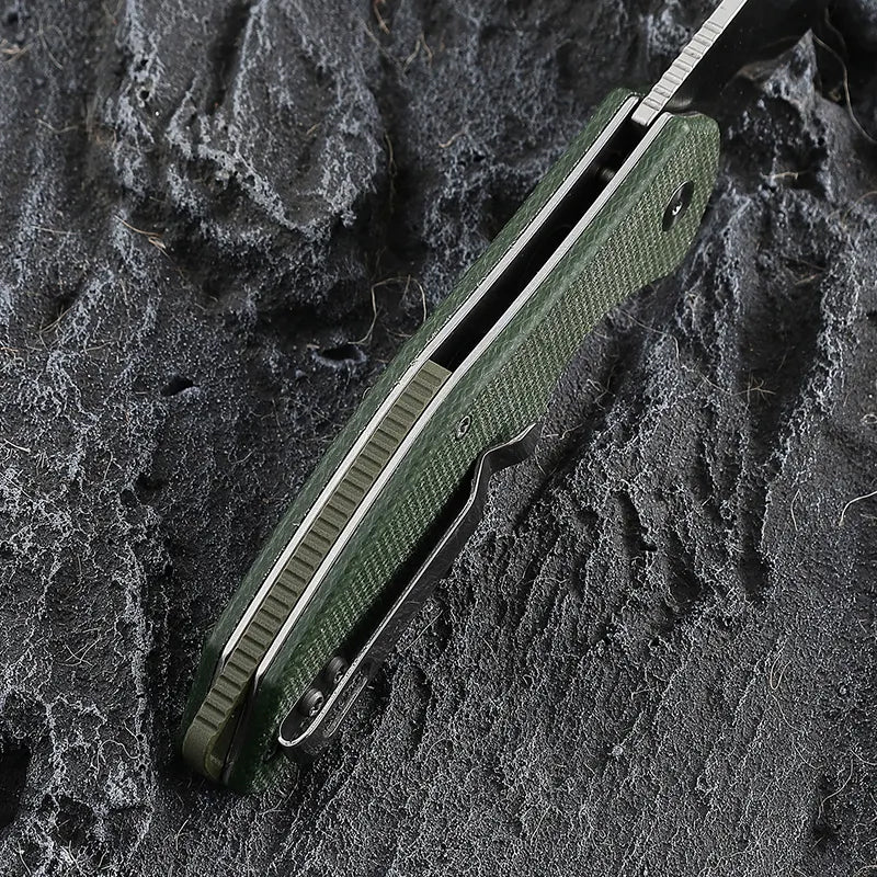 Premium Folding Pocket Knife with G10 Handle and Stainless Steel Blade