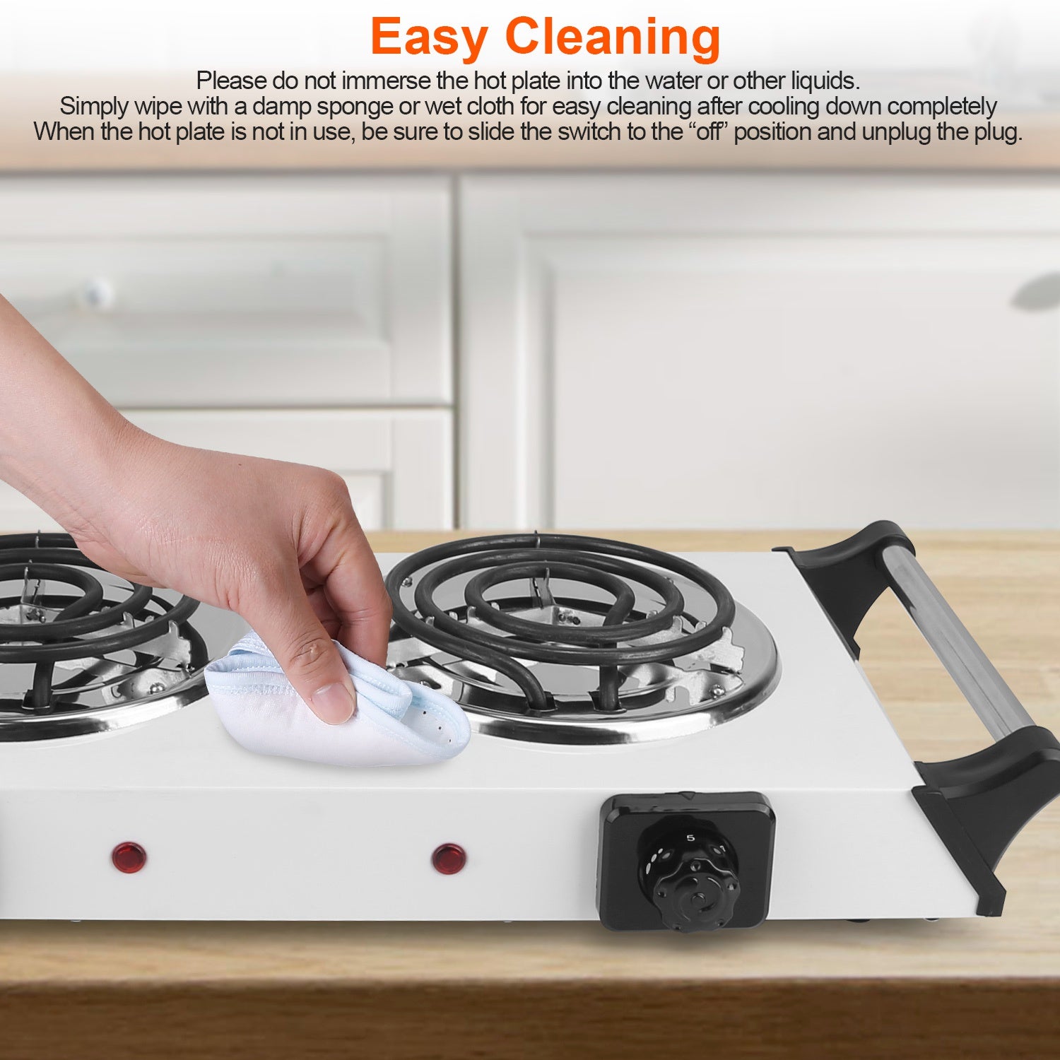 2000W Portable Electric Dual Stove Desktop
