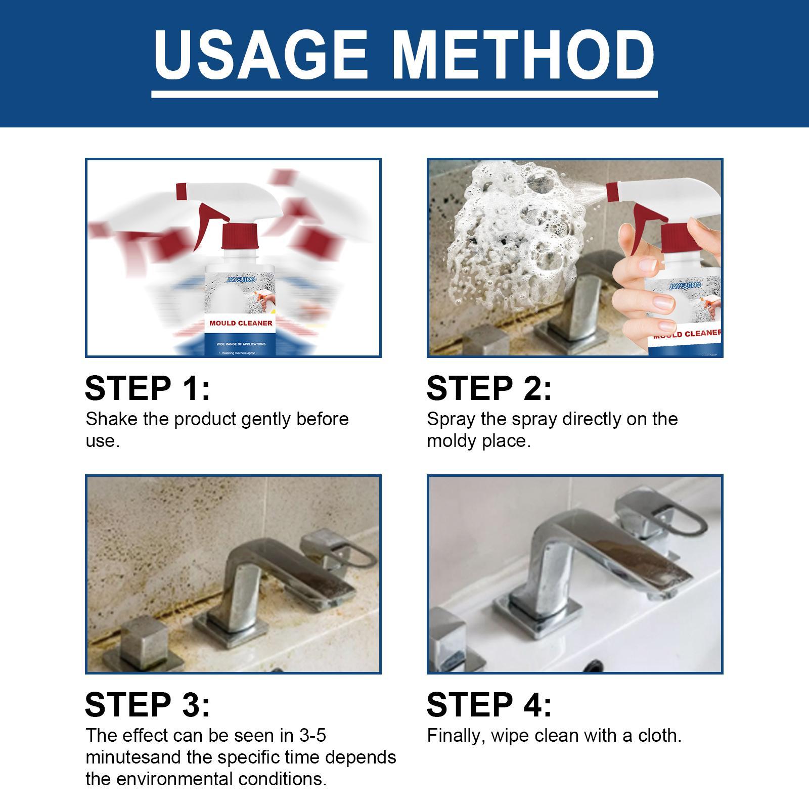 Bathroom Tile Cleaner Spray Multi Effect Mildew Removal Solution