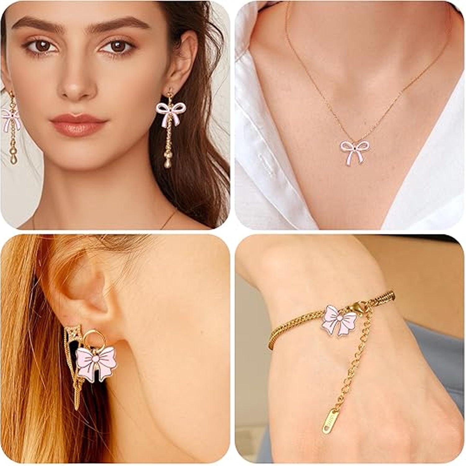 Premium 51Pc Bowknot Charms Set Cute DIY Jewelry Craft Accessories