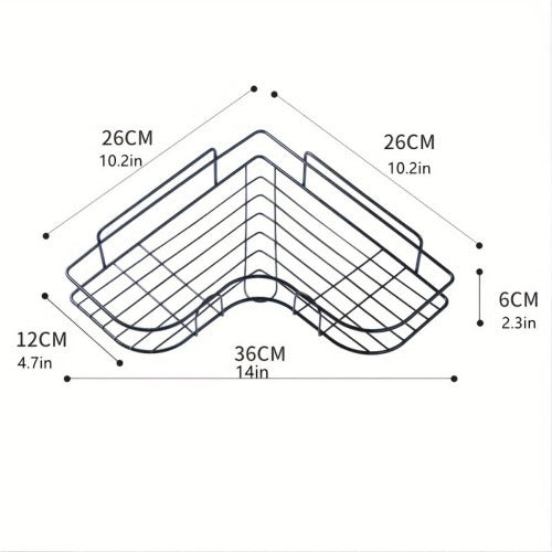 Premium Wall Mounted Bathroom Shelf Triangle Shower Caddy Rack