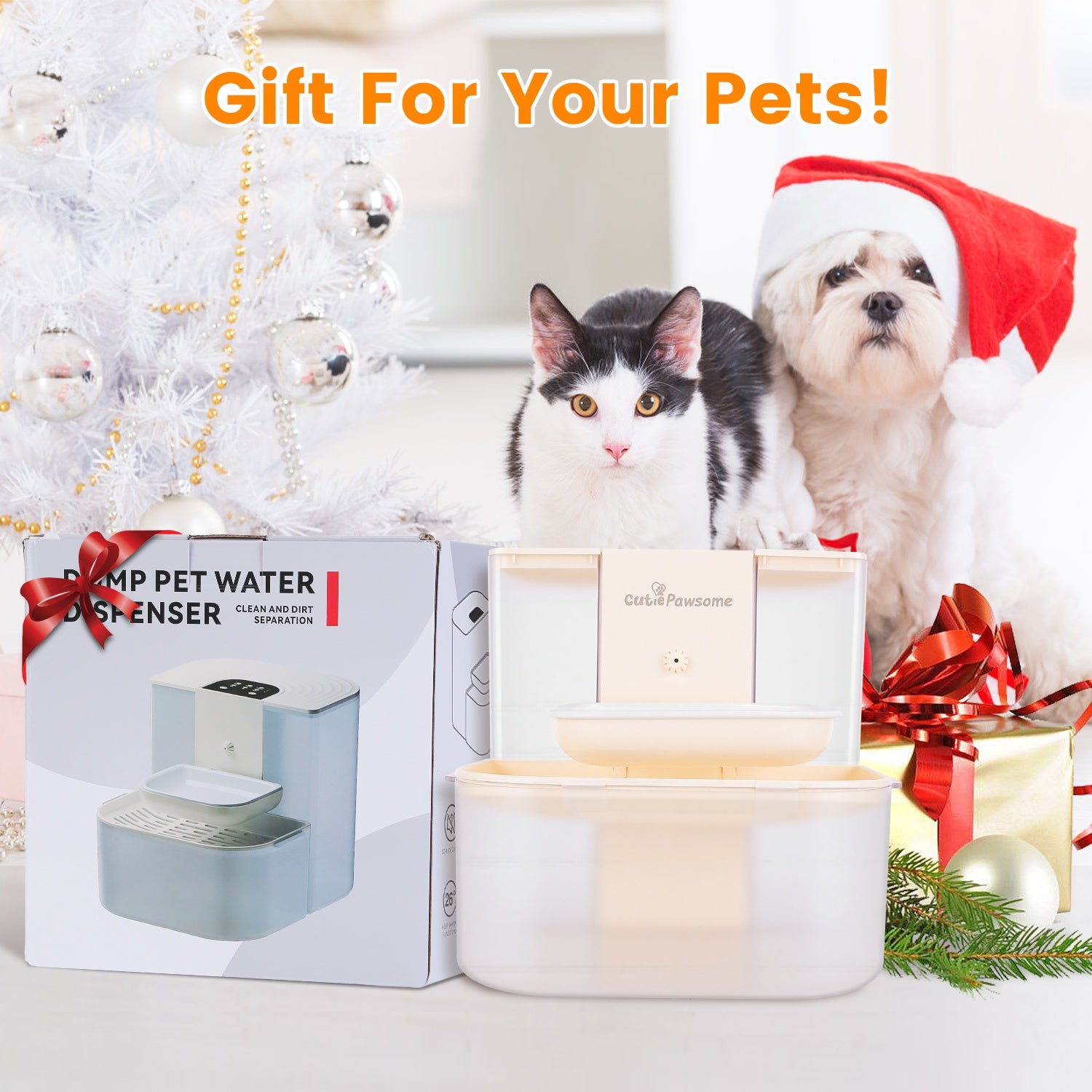 Smart Pet Water Fountain Rechargeable Automatic Water Dispenser