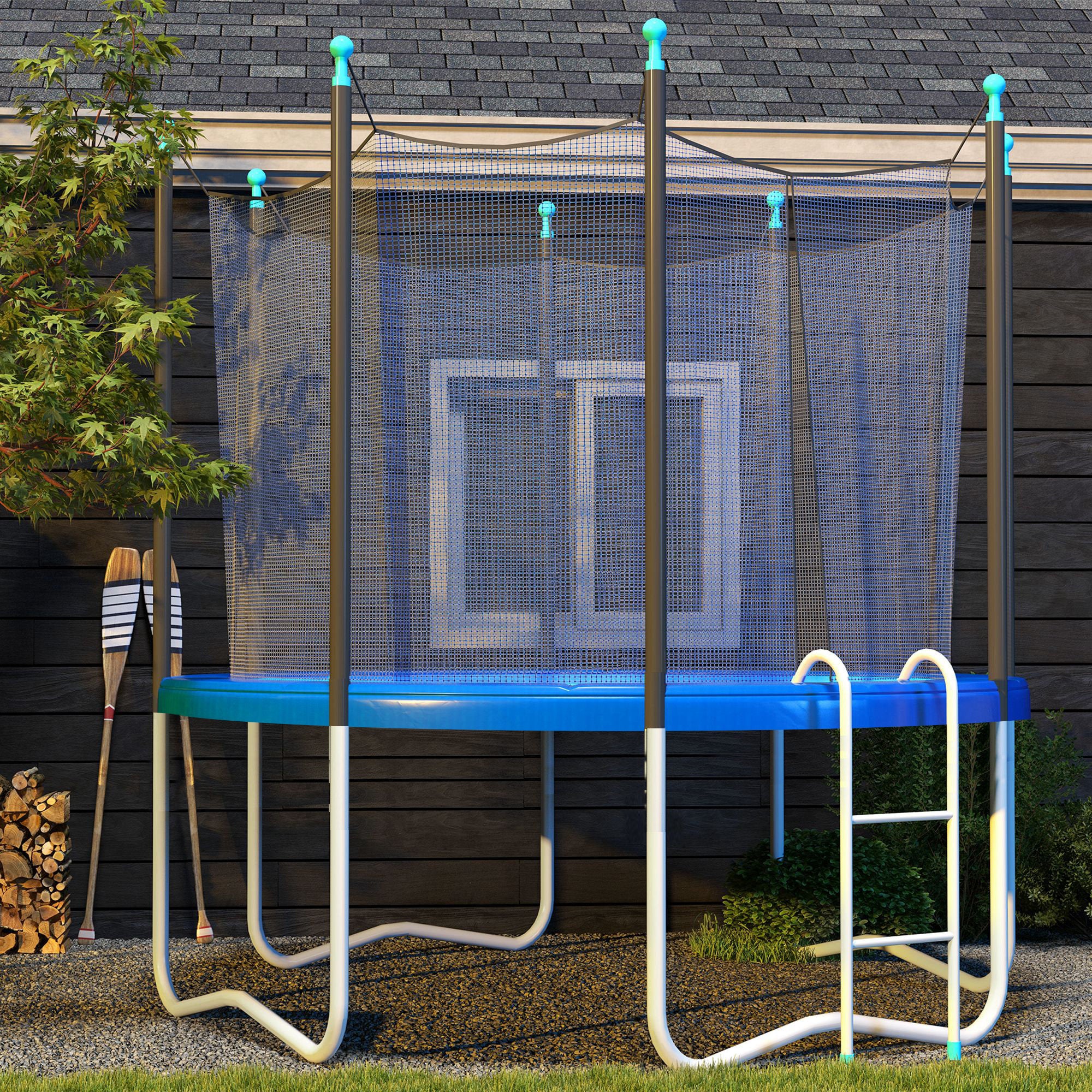 All-Weather 12FT Blue Trampoline Spring Cover Safety Pad Replacement