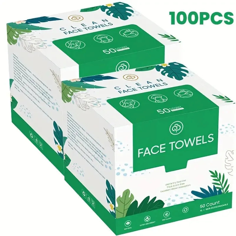 Premium Bamboo Face Towels Soft Disposable Makeup Remover