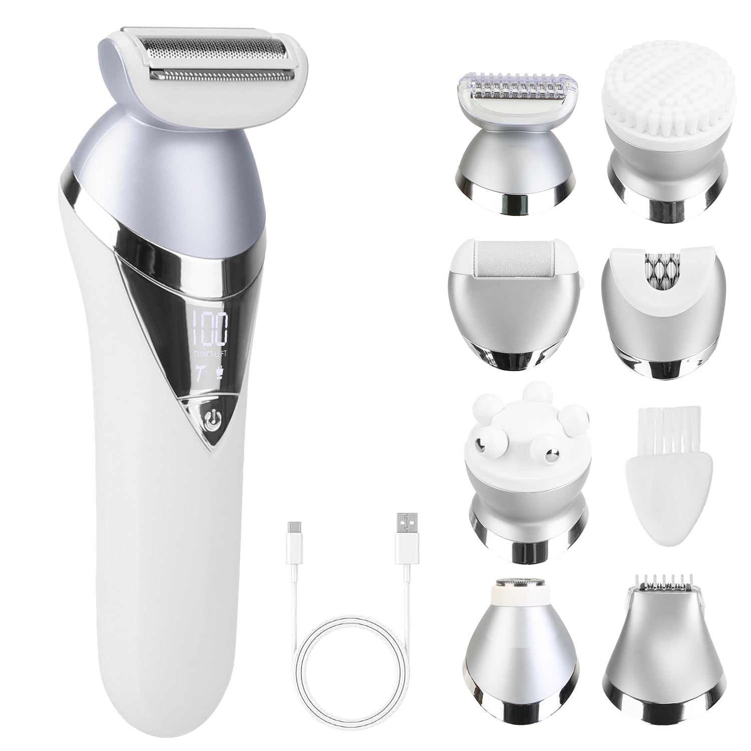 Ultimate 7-in-1 Women Electric Razor - Painless Full Body Groomer