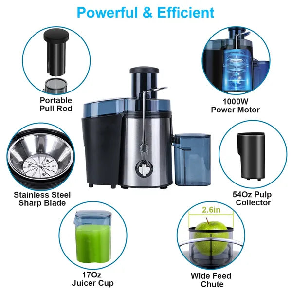 1000W Centrifugal Juicer 2 Speed Fruit Vegetable Juice Maker