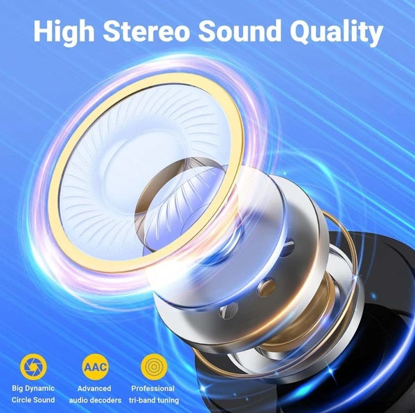 Bluetooth 5.3 Noise Cancelling TWS Earbuds Waterproof Headset