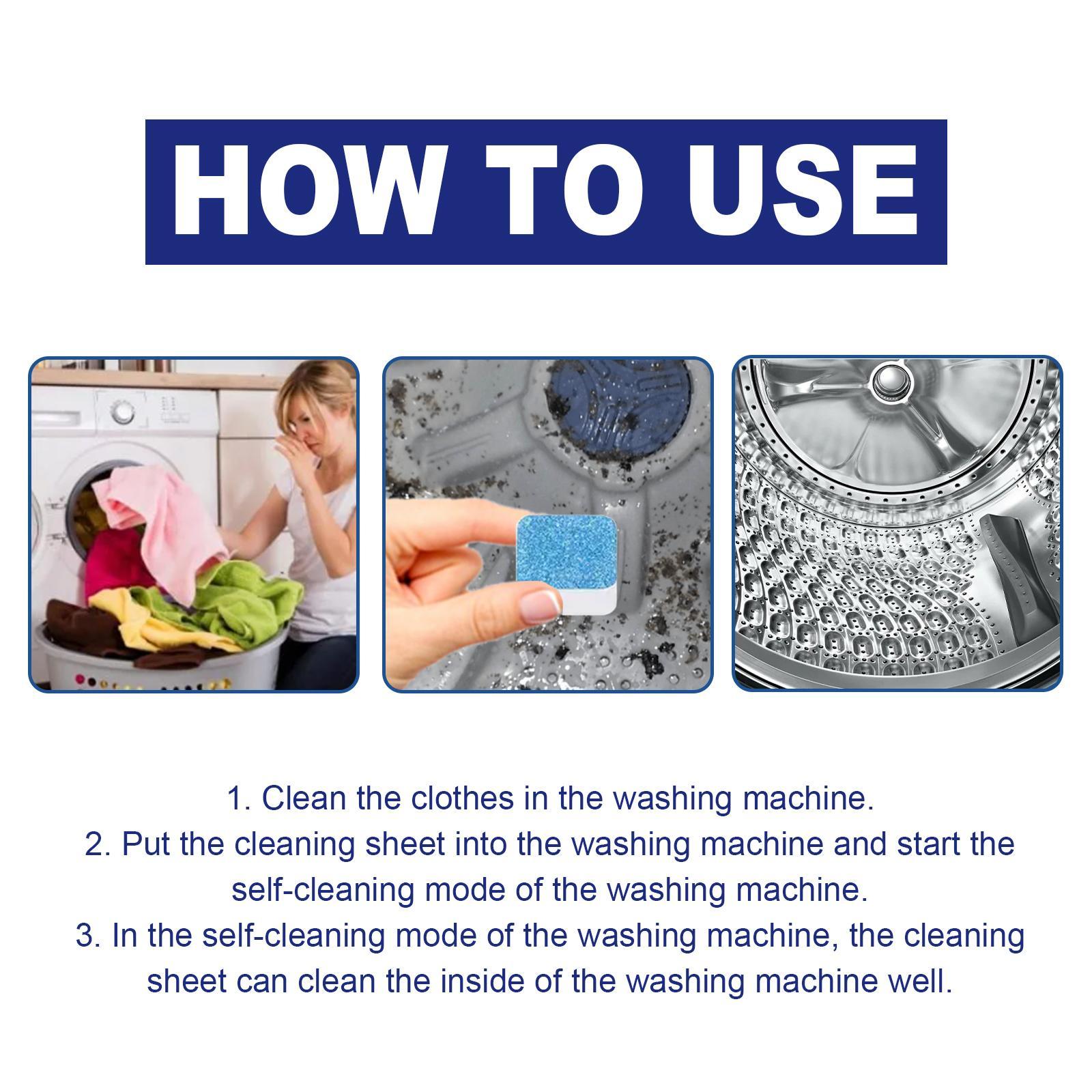 Washing Machine Cleaning Sheets Drum Cleaner Odor Remover