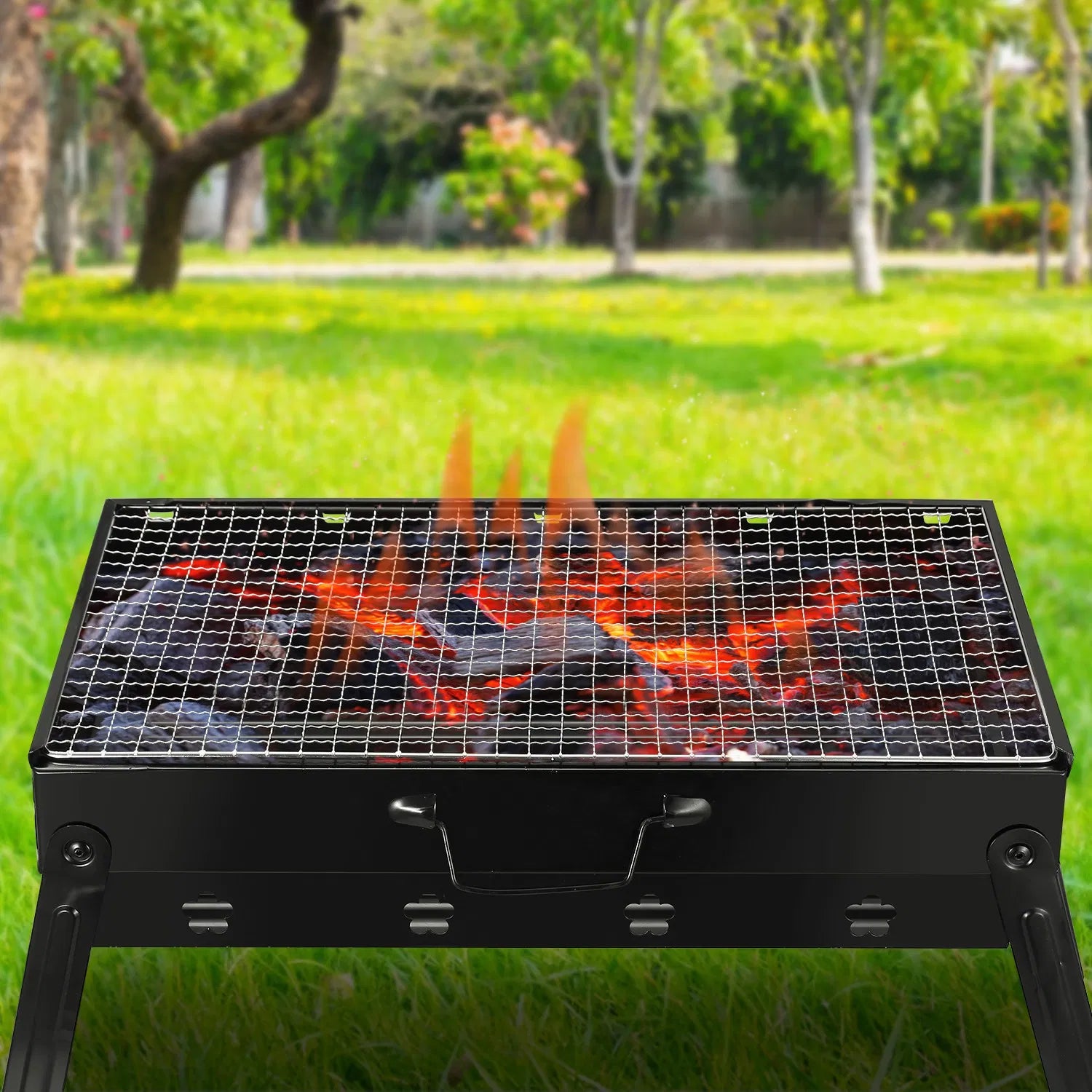 Portable Foldable Charcoal BBQ Grill for Camping