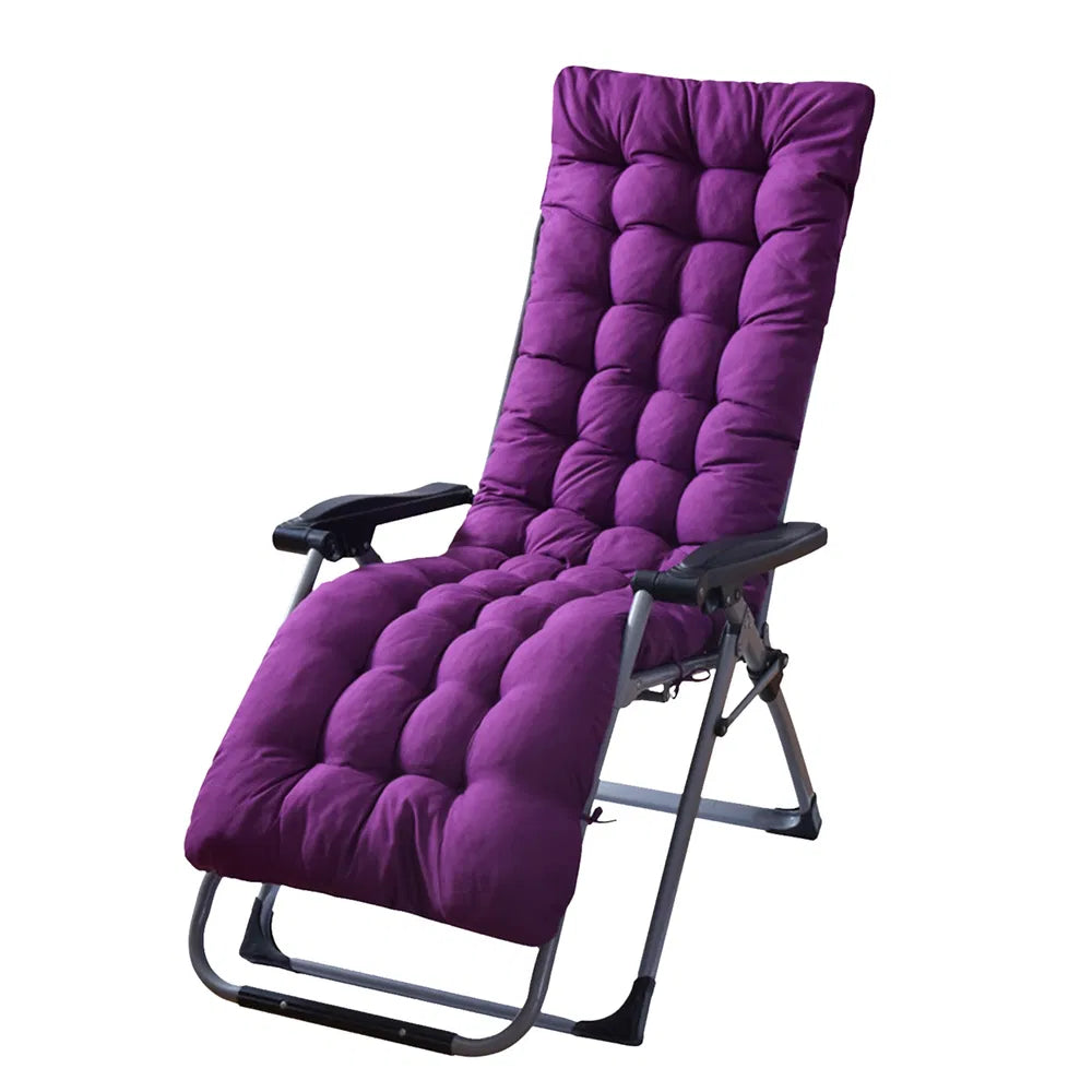 67x22in Chaise Lounge Cushion Recliner Patio Chair Pad Soft Comfort