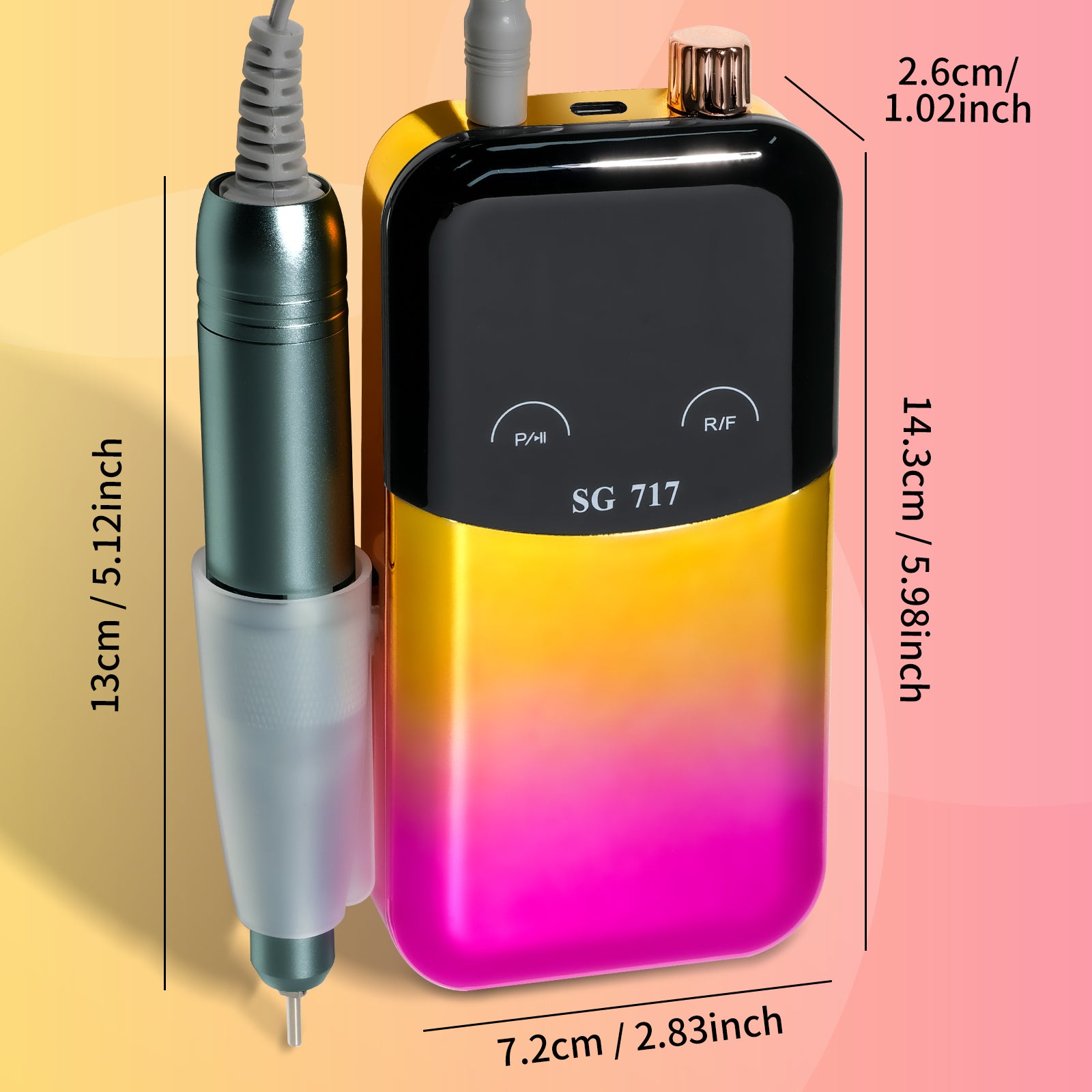 45000RPM Gradient Rechargeable Nail Drill