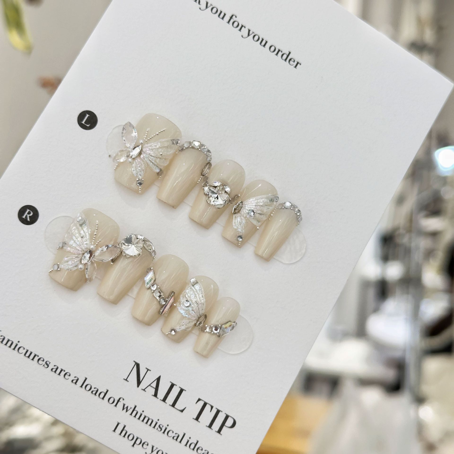 Handmade Fairy Light Luxury 3D Wearable Nail Armor