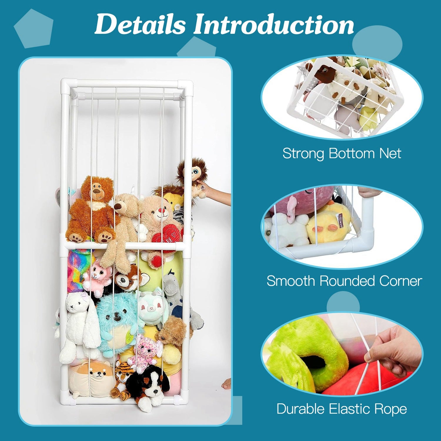 Stuffed Animal Storage Organizer Plush Toy Holder Stand