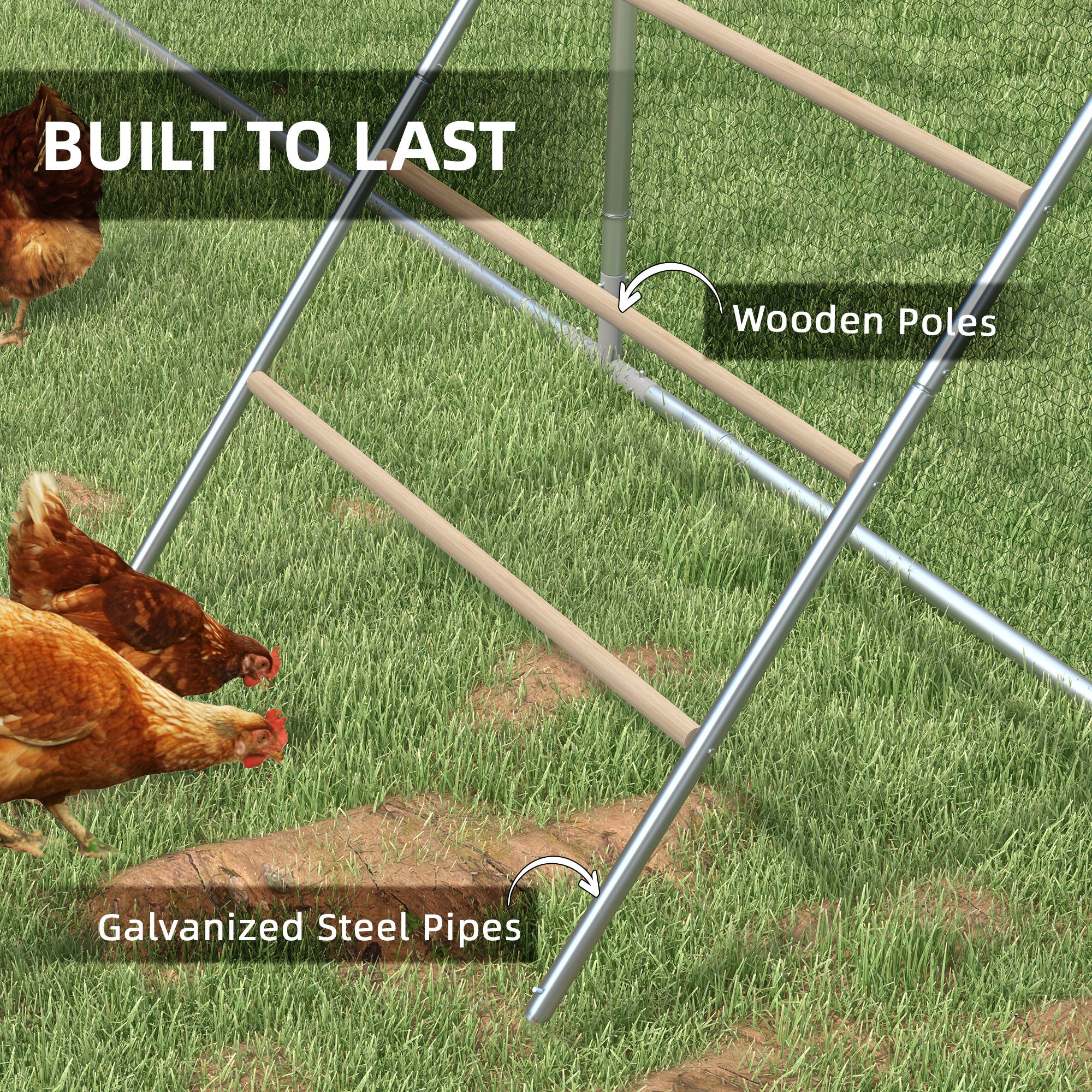 Premium Chicken Roosting Bar Jungle Gym for Coop Durable
