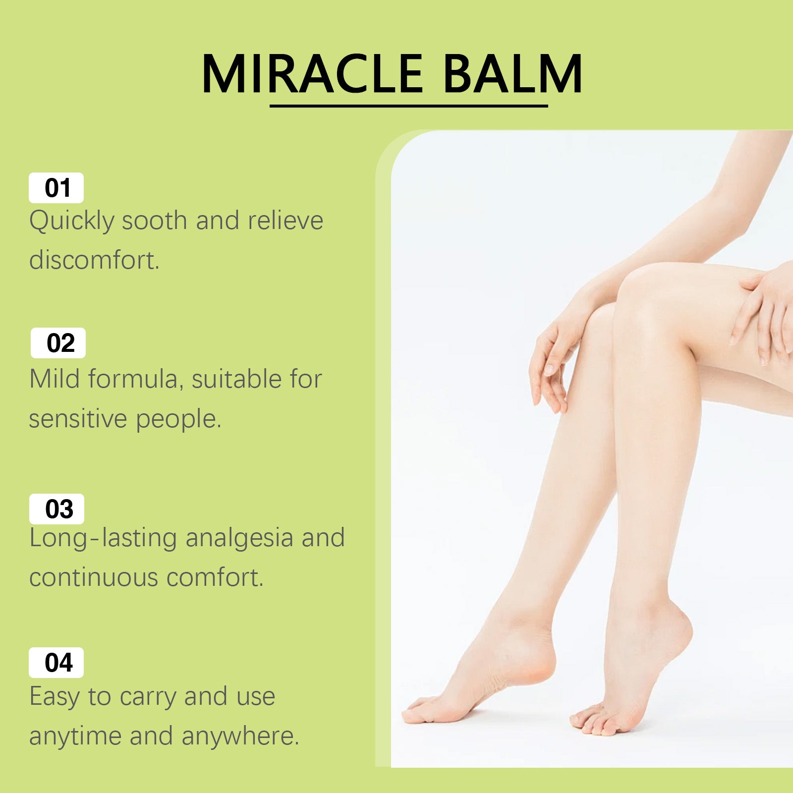 Leg Relief Balm Arnica & Calendula Daily Massage Cream