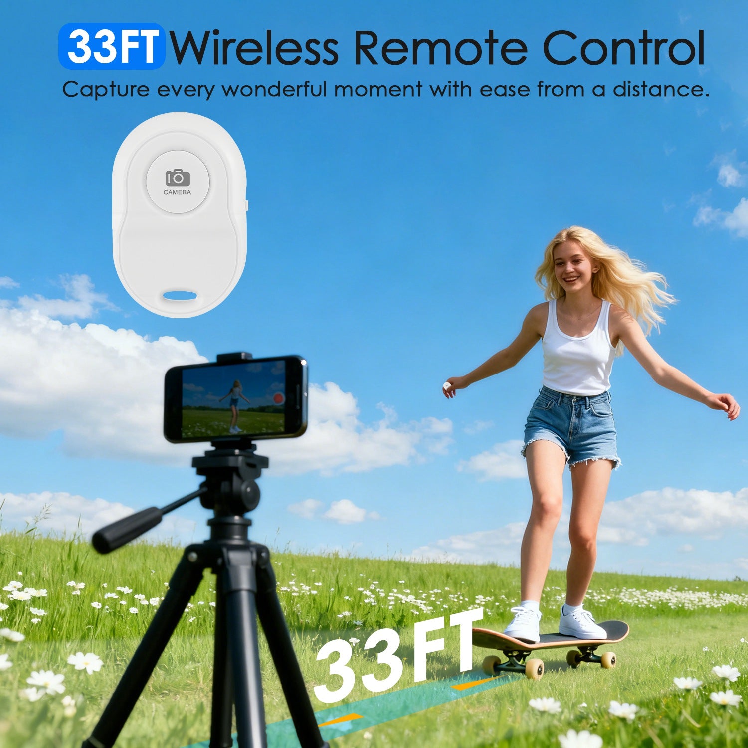 Wireless Selfie Monitor Screen Magnetic Vlog Display Remote