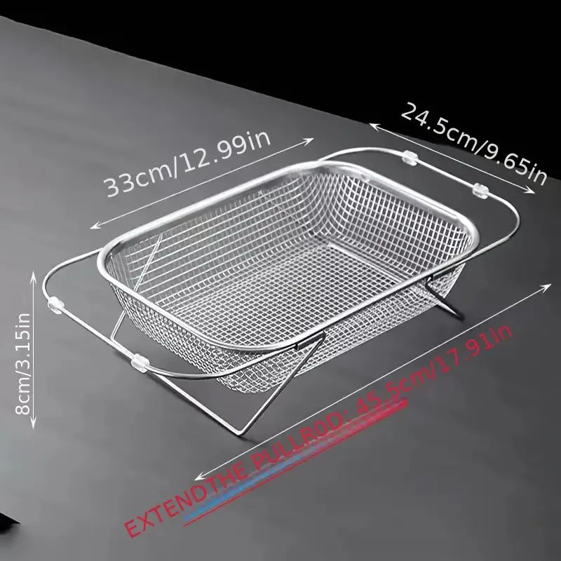Expandable Sink Drain Basket – Stainless Steel Kitchen Organizer