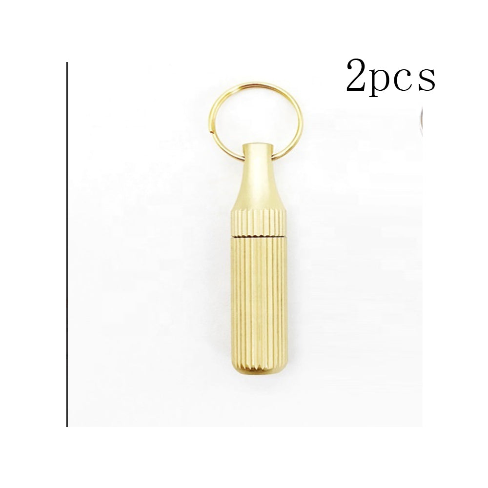 2PCS Stainless Steel Mini Pocket Knife Capsule Keychain Tool Set