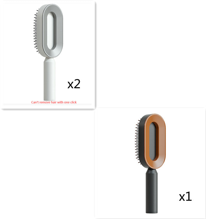 Self Cleaning Hair Brush with Scalp Massage & Detangling