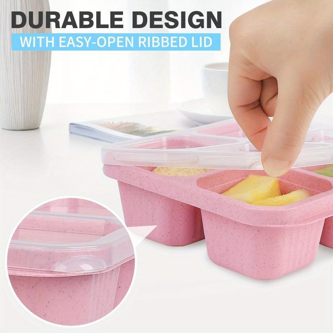 Portable 4 Compartment Eco Lunch Box for Daily Use