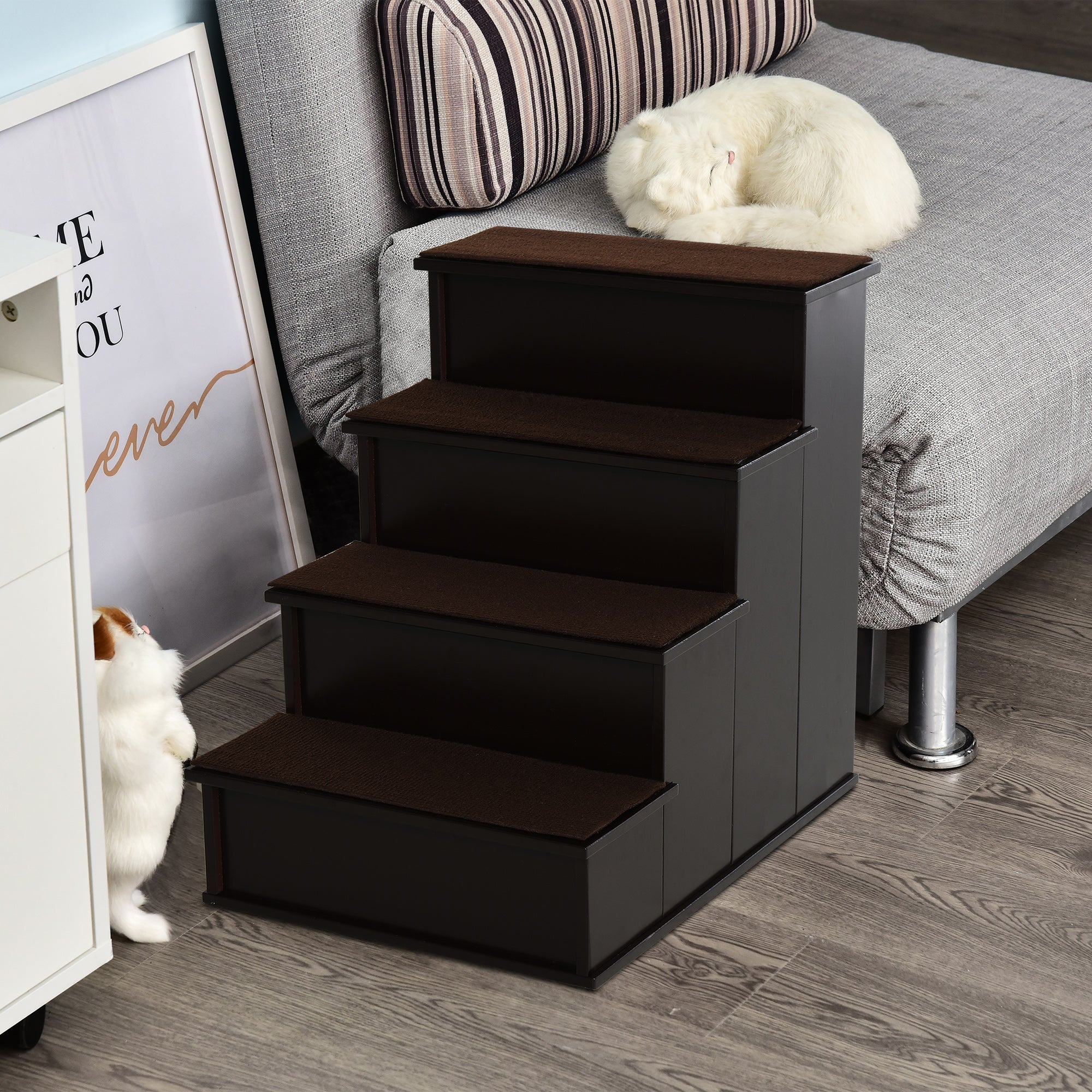 Premium Small Pet Stairs Cushioned Steps for Cats and Dogs