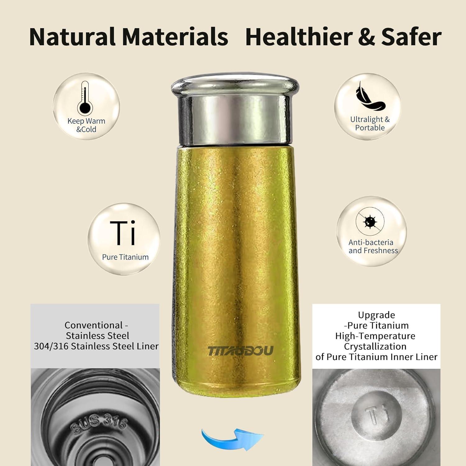 Lightweight Titanium Insulated Water Bottle