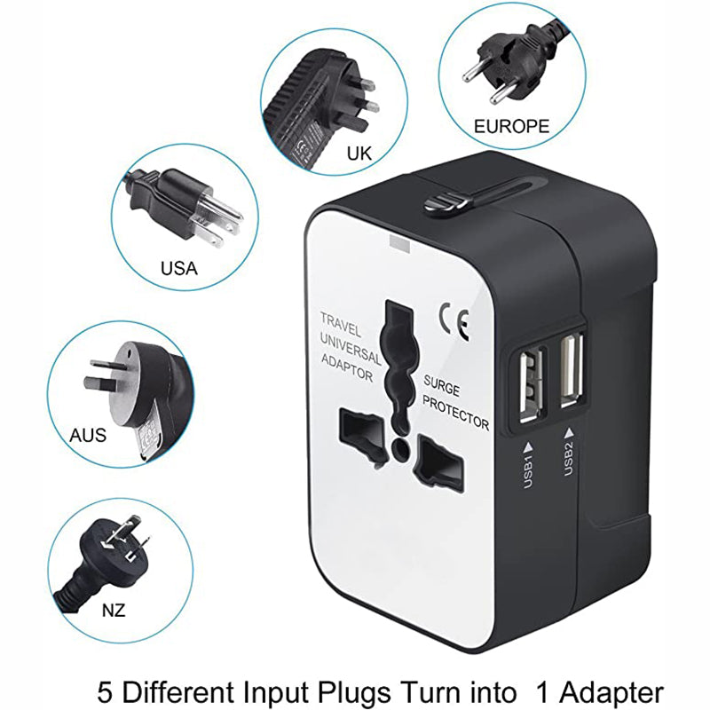 Universal Travel Adapter Worldwide All in One Wall Charger Plug