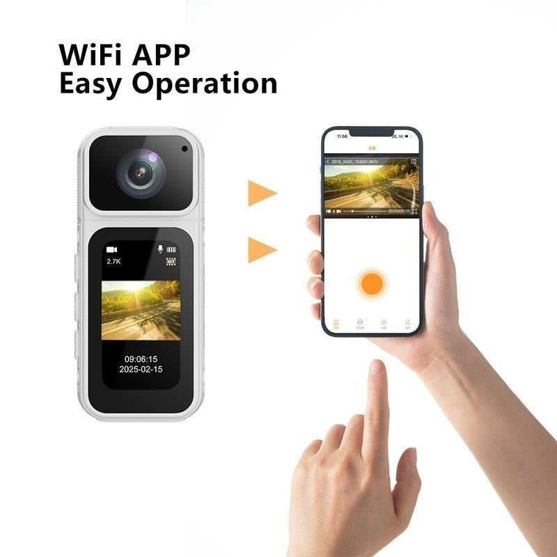 Ormos Mini Action Camera 2.7K WiFi Magnetic 180° Rotating Lens