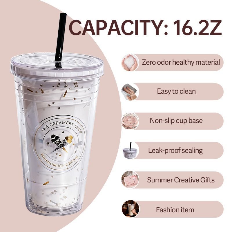 450ml Ice Ceramic Drinking Bottle White Stylish Bottle