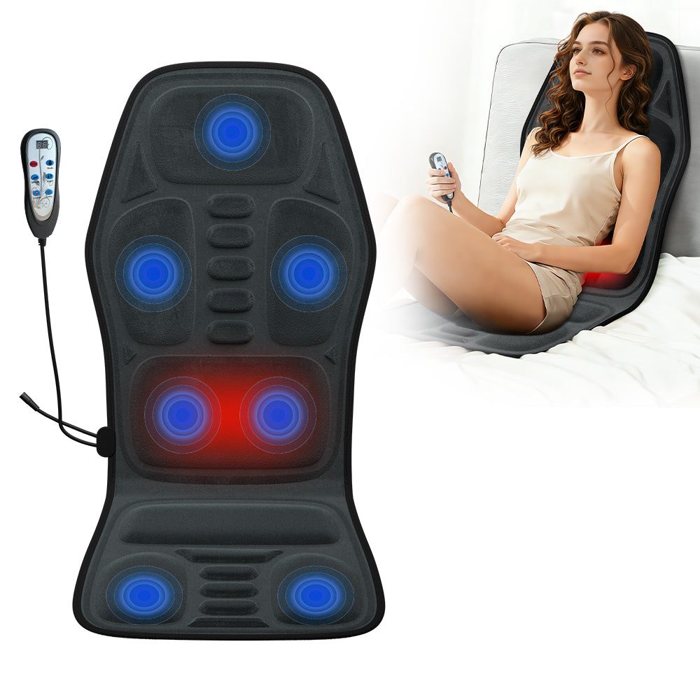 Heated Massage Chair Pad with 7 Motors & Lumbar Support
