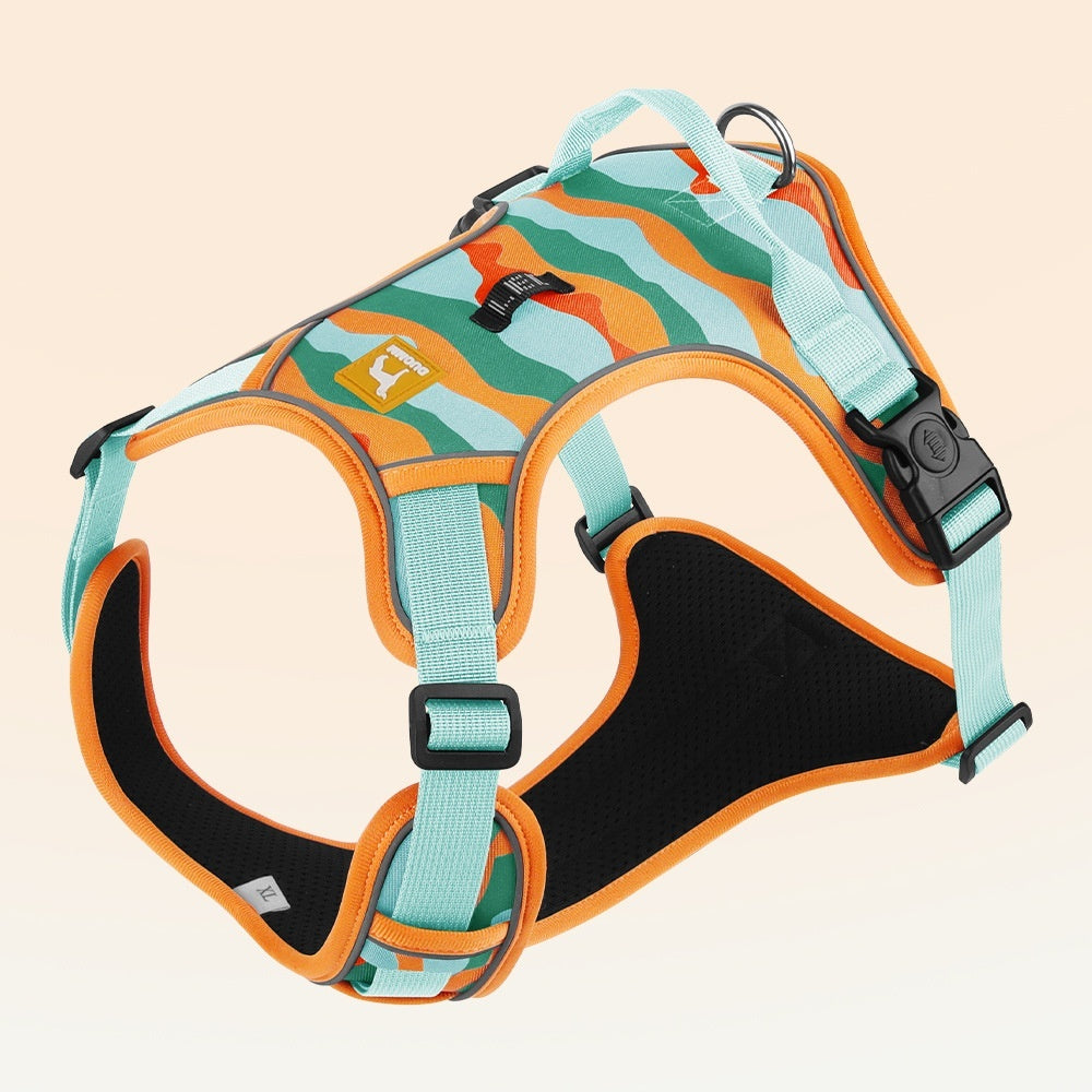 Premium Reflective Dog Harness Leash Set Chest Back Control