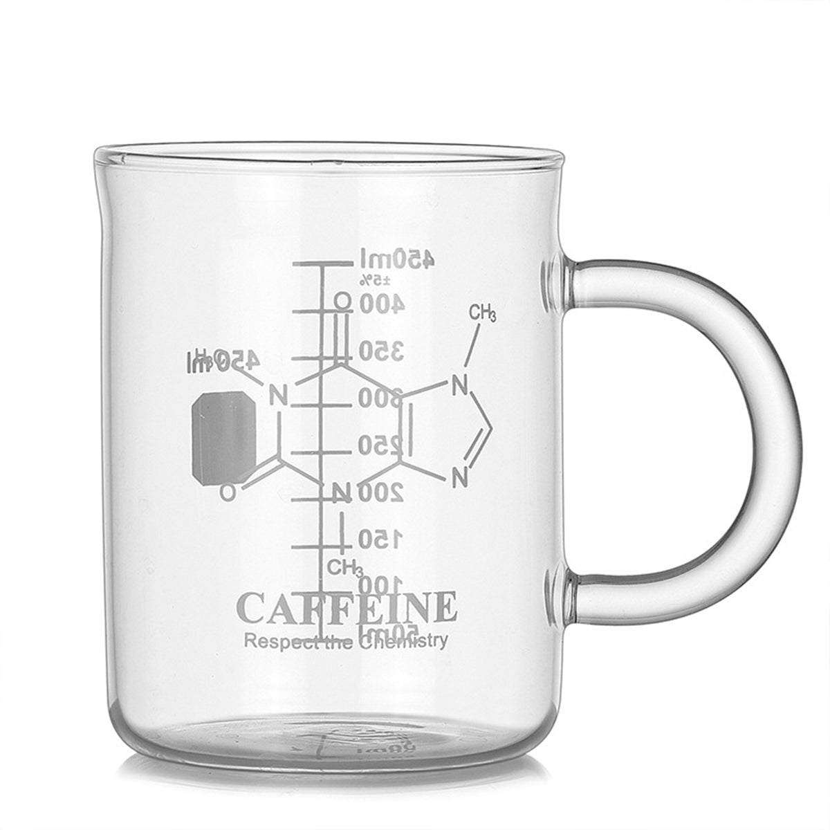 High Borosilicate Glass Coffee Cup with Scale Markings