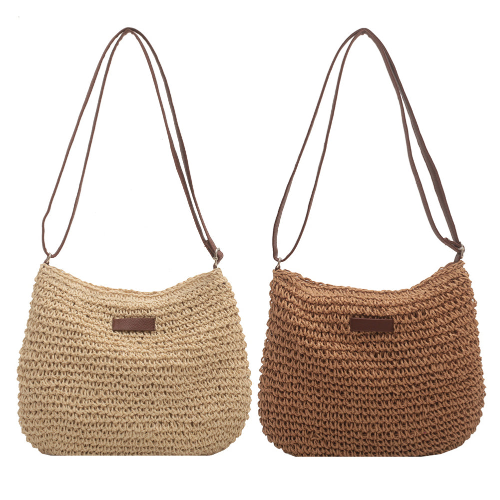 Niche Design Vacation Straw Tote Bag Stylish Summer Beach Shoulder Bag