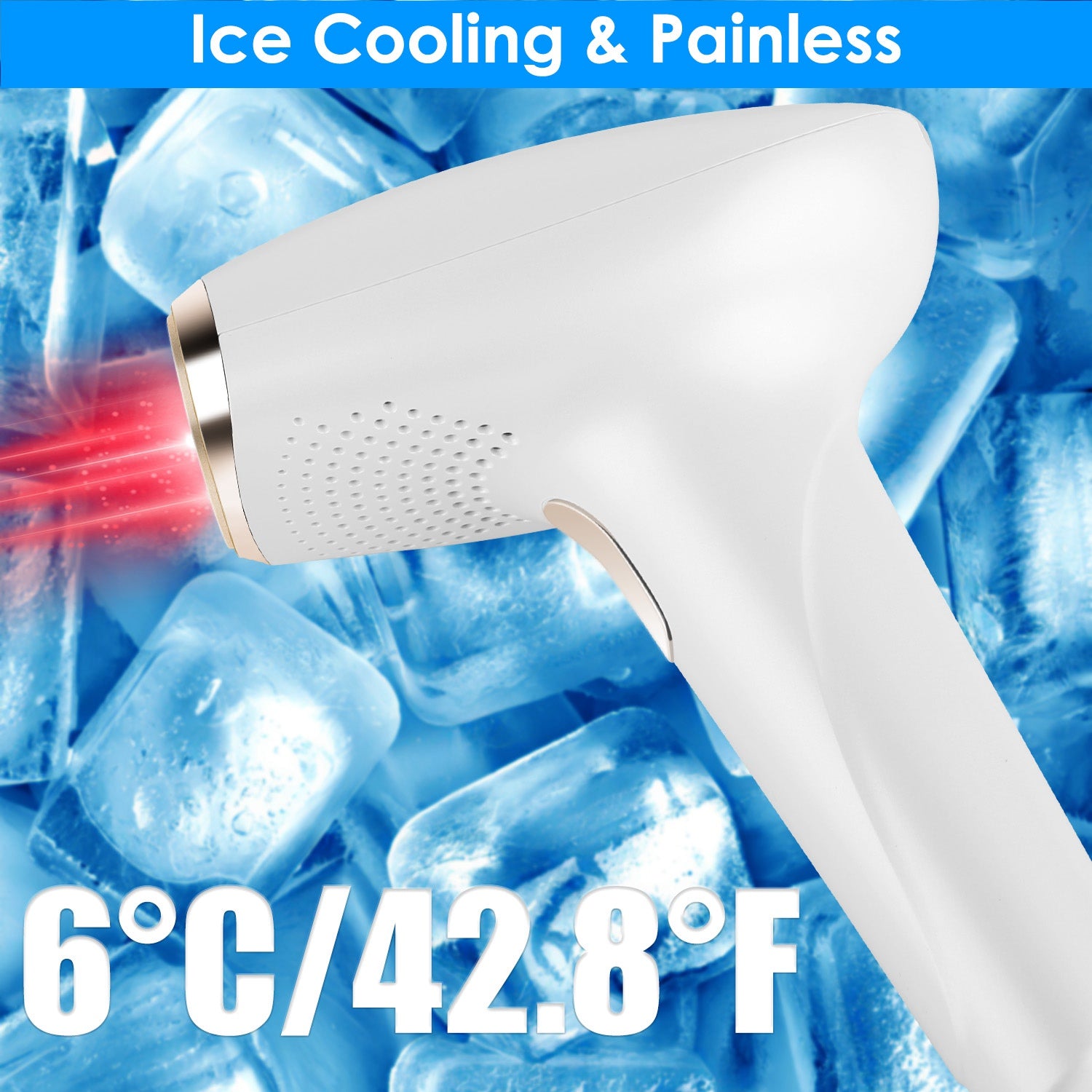 3-in-1 IPL Hair Removal Device with Ice Cooling and 9 Levels