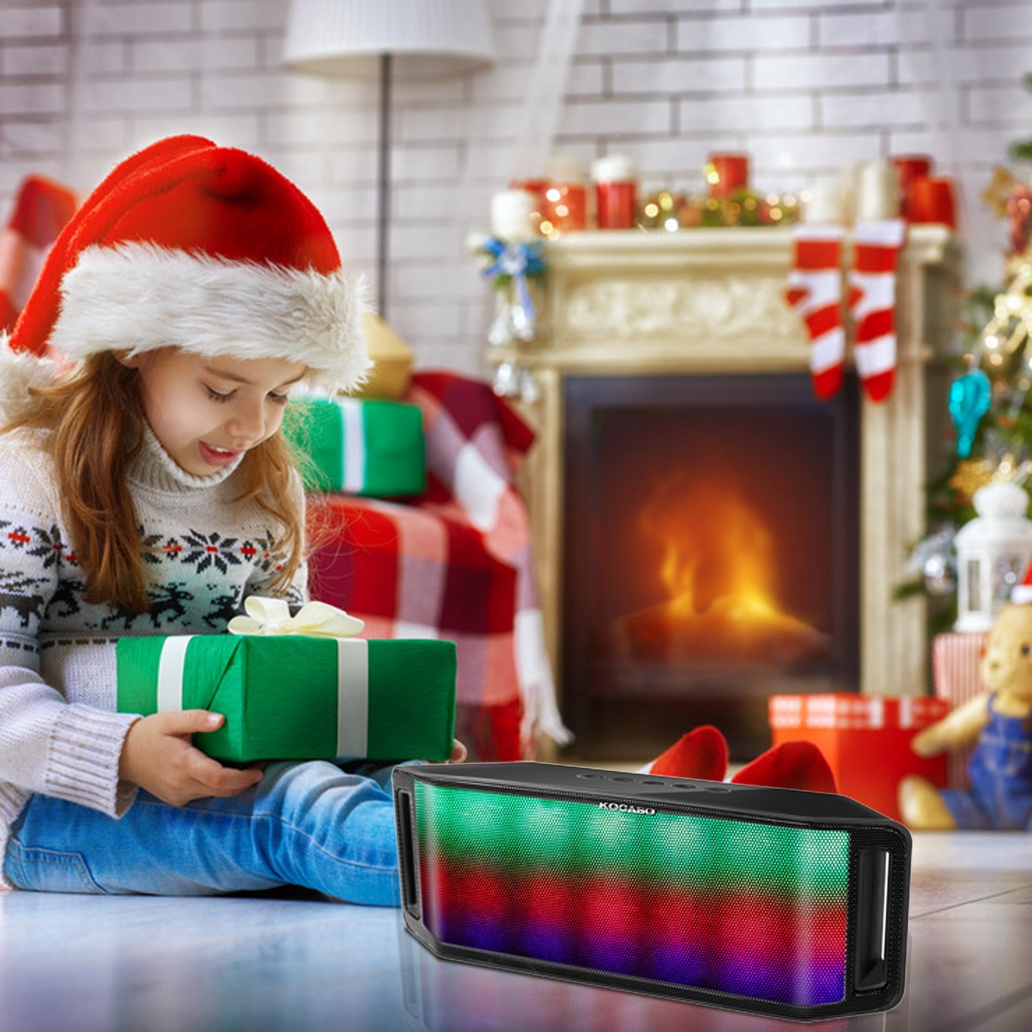 LED Wireless Speaker with FM Radio & USB