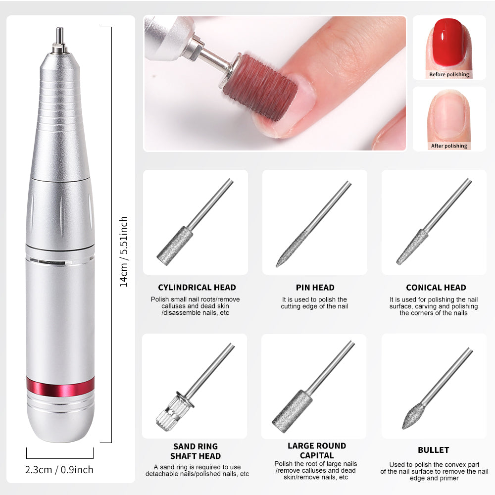 Cordless Rechargeable Nail Drill for Manicure